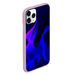 Чехол iPhone 11 Pro матовый Неоновый огонь текстура, цвет: 3D-розовый — фото 2