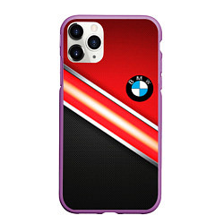 Чехол iPhone 11 Pro матовый BMW geometry steel, цвет: 3D-фиолетовый