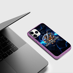 Чехол iPhone 11 Pro матовый Captain Titus Warhammer 40000 space marine 2, цвет: 3D-фиолетовый — фото 2