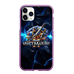 Чехол iPhone 11 Pro матовый Captain Titus Warhammer 40000 space marine 2, цвет: 3D-фиолетовый