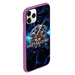 Чехол iPhone 11 Pro матовый Captain Titus Warhammer 40000 space marine 2, цвет: 3D-фиолетовый — фото 2