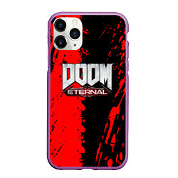 Чехол iPhone 11 Pro матовый Doom eternal краски, цвет: 3D-фиолетовый