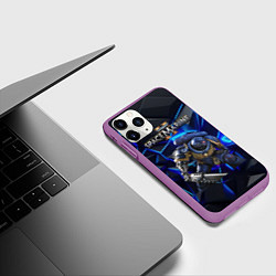 Чехол iPhone 11 Pro матовый Warhammer 40000 space marine 2 ультрамарин, цвет: 3D-фиолетовый — фото 2