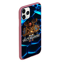 Чехол iPhone 11 Pro матовый Captain Warhammer 40000 space marine 2 Titus, цвет: 3D-малиновый — фото 2