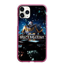 Чехол iPhone 11 Pro матовый Warhammer 40000 space marine 2 ультрамарин в броне