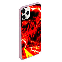 Чехол iPhone 11 Pro матовый Skyrim red storm logo, цвет: 3D-розовый — фото 2