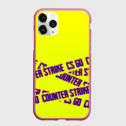 Чехол iPhone 11 Pro матовый Counter strike game, цвет: 3D-малиновый