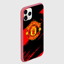 Чехол iPhone 11 Pro матовый Манчестер Юнайтед фк, цвет: 3D-малиновый — фото 2