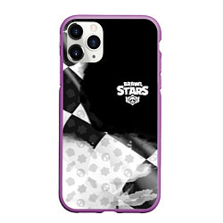 Чехол iPhone 11 Pro матовый Brawl stars pattern black