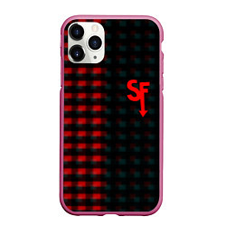 Чехол iPhone 11 Pro матовый Sally face текстура глитч