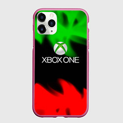 Чехол iPhone 11 Pro матовый Xbox огонь, цвет: 3D-малиновый