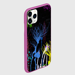 Чехол iPhone 11 Pro матовый Неоновый сюреализм, цвет: 3D-фиолетовый — фото 2