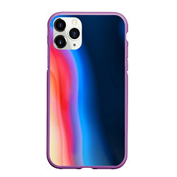 Чехол iPhone 11 Pro матовый Неоновый градиент разводы, цвет: 3D-фиолетовый