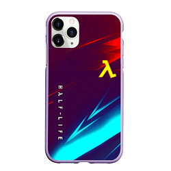 Чехол iPhone 11 Pro матовый Half life stripes neon