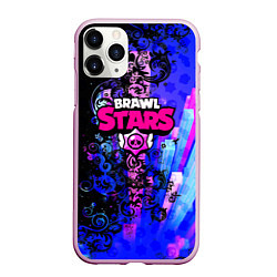 Чехол iPhone 11 Pro матовый Brawl stars neon abstraction