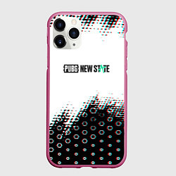 Чехол iPhone 11 Pro матовый PUBG game steel, цвет: 3D-малиновый