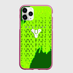 Чехол iPhone 11 Pro матовый Destiny кислотные надписи, цвет: 3D-малиновый