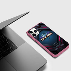 Чехол iPhone 11 Pro матовый Star Trucker космическая броня, цвет: 3D-малиновый — фото 2