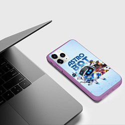 Чехол iPhone 11 Pro матовый Astro Bot - Game, цвет: 3D-фиолетовый — фото 2