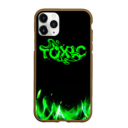 Чехол iPhone 11 Pro матовый Toxic text