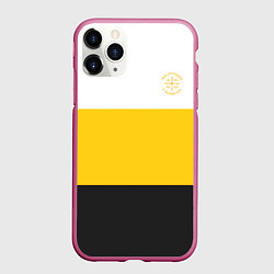 Чехол iPhone 11 Pro матовый Мы русские с нами Бог НИКА желтая патриоты, цвет: 3D-малиновый