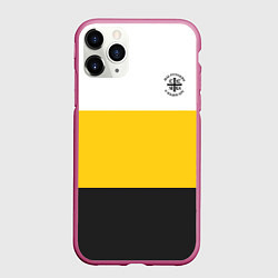 Чехол iPhone 11 Pro матовый Мы русские с нами Бог НИКА 2 черная патриоты, цвет: 3D-малиновый