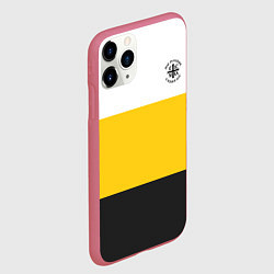Чехол iPhone 11 Pro матовый Мы русские с нами Бог НИКА 2 черная патриоты, цвет: 3D-малиновый — фото 2