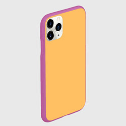 Чехол iPhone 11 Pro матовый Эмоция радости - желтый, цвет: 3D-фиолетовый — фото 2