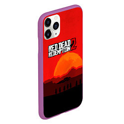 Чехол iPhone 11 Pro матовый Red Dead Redemption game, цвет: 3D-фиолетовый — фото 2