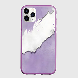 Чехол iPhone 11 Pro матовый Штукатурка и лавандовая краска, цвет: 3D-фиолетовый