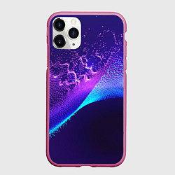 Чехол iPhone 11 Pro матовый Неоновые краски всплеск, цвет: 3D-малиновый