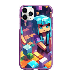 Чехол iPhone 11 Pro матовый Minecraft 2 0