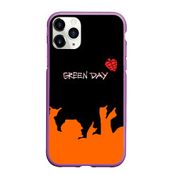 Чехол iPhone 11 Pro матовый Green day rock