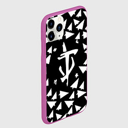 Чехол iPhone 11 Pro матовый Doom telegram, цвет: 3D-фиолетовый — фото 2