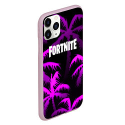 Чехол iPhone 11 Pro матовый Fortnite тропики, цвет: 3D-розовый — фото 2