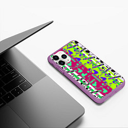 Чехол iPhone 11 Pro матовый Fortnite epic pattern, цвет: 3D-фиолетовый — фото 2