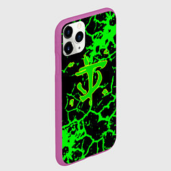 Чехол iPhone 11 Pro матовый DOOM кислотная земля, цвет: 3D-фиолетовый — фото 2