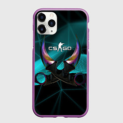 Чехол iPhone 11 Pro матовый Контра - Cs Go Керамбит, цвет: 3D-фиолетовый