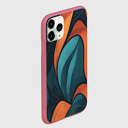 Чехол iPhone 11 Pro матовый Темные и теплые контрасты, цвет: 3D-малиновый — фото 2