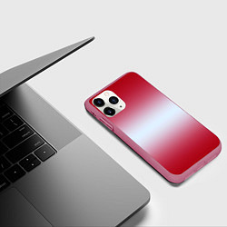 Чехол iPhone 11 Pro матовый Gradient color, цвет: 3D-малиновый — фото 2
