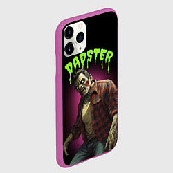 Чехол iPhone 11 Pro матовый Dadster - zombie - на хэллоуин, цвет: 3D-фиолетовый — фото 2