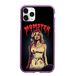 Чехол iPhone 11 Pro матовый Momster - vampire - на хэллоуин, цвет: 3D-фиолетовый