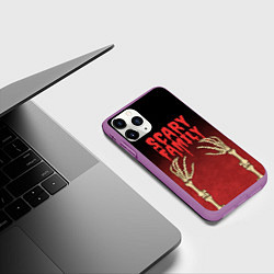 Чехол iPhone 11 Pro матовый Scary famyli, цвет: 3D-фиолетовый — фото 2