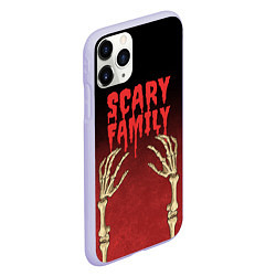 Чехол iPhone 11 Pro матовый Scary famyli, цвет: 3D-светло-сиреневый — фото 2