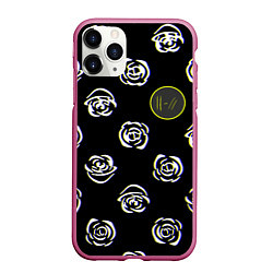 Чехол iPhone 11 Pro матовый Twenty one pilots rose