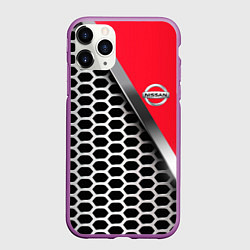 Чехол iPhone 11 Pro матовый Nissan metalic auto, цвет: 3D-фиолетовый