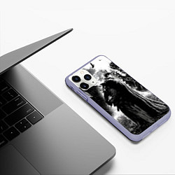 Чехол iPhone 11 Pro матовый Musashi Miyamoto And Berserk, цвет: 3D-светло-сиреневый — фото 2