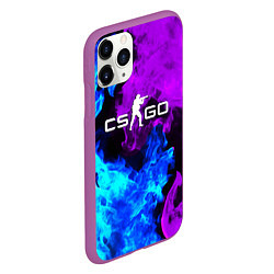 Чехол iPhone 11 Pro матовый CSGO neon flame, цвет: 3D-фиолетовый — фото 2