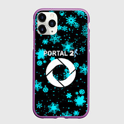 Чехол iPhone 11 Pro матовый Portal winter, цвет: 3D-фиолетовый
