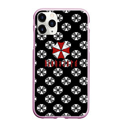 Чехол iPhone 11 Pro матовый Resident evil pattern umbrella, цвет: 3D-розовый